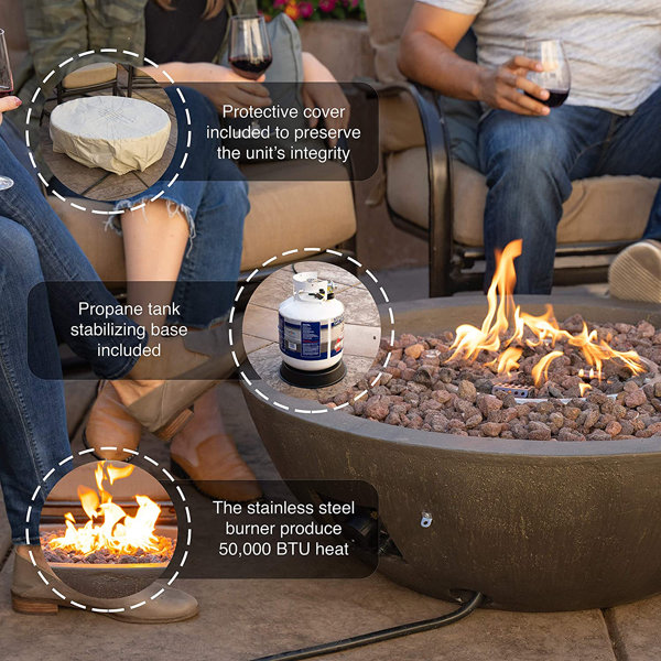 Bond Mondavi Envirostone Propane Fire Pit & Reviews Wayfair Canada